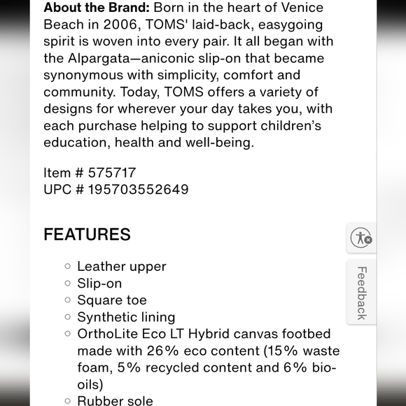 TOMS Women's Briella Ballet Flats in Silver/Light Metallic Suede sz 7.5 - Picture 14 of 15